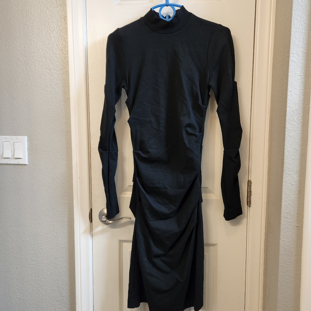 Nicole miller turtleneck bodycon maxi dress